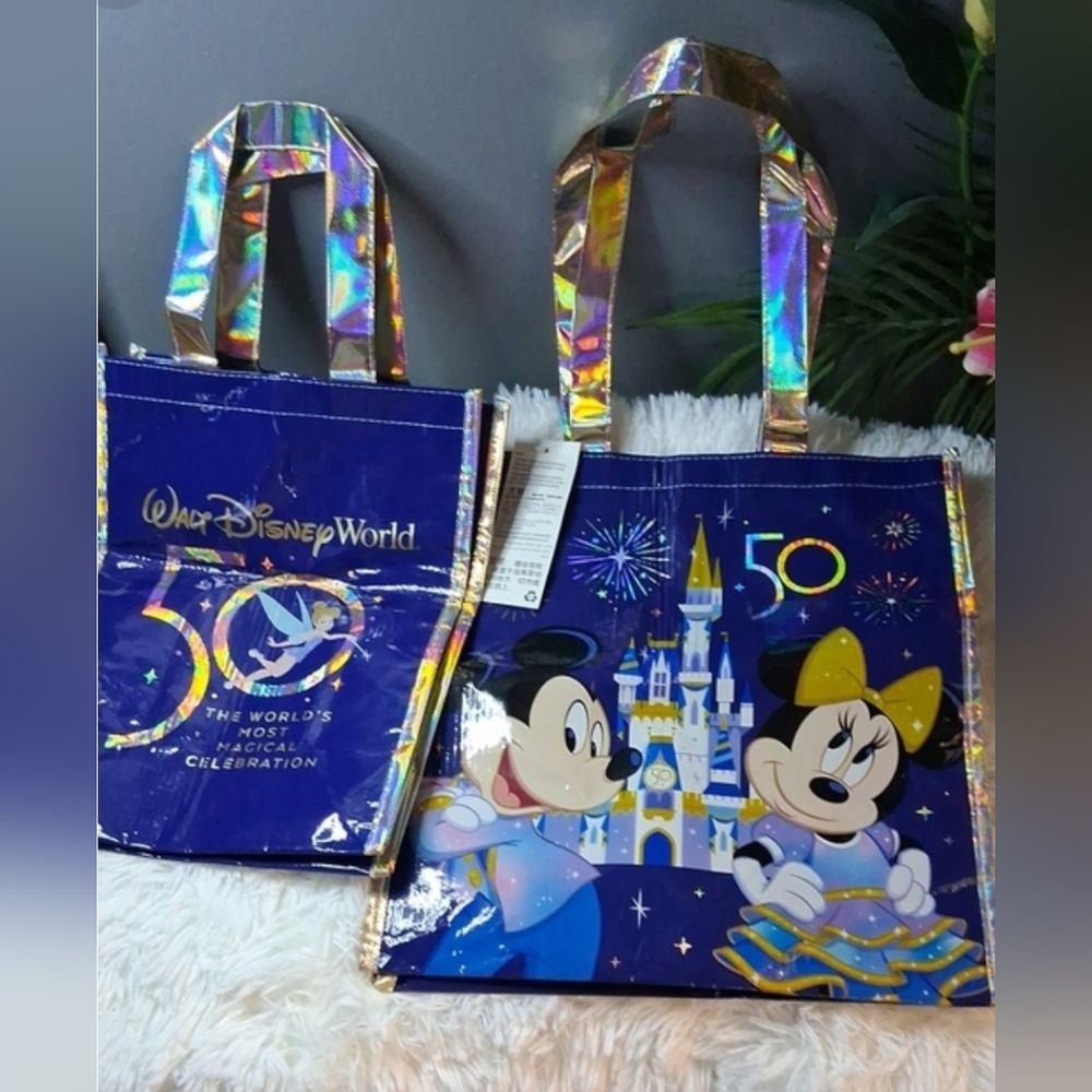 Disney 50th Celebration Resuable Party Bag Bundle - Blue and Gold Tote